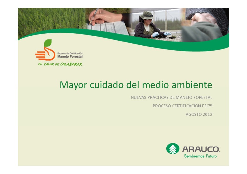 Mayor Cuidado del Medio Ambiente