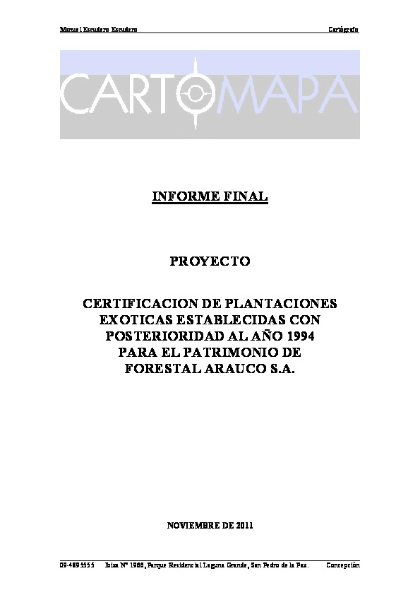 Informe Cartomapa