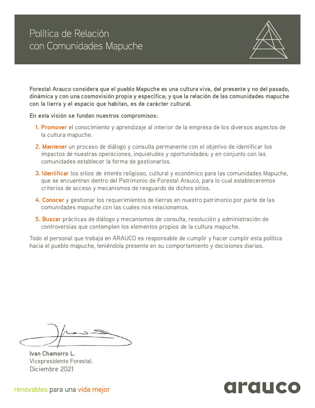 Política Mapuche FASA (diciembre 2021)