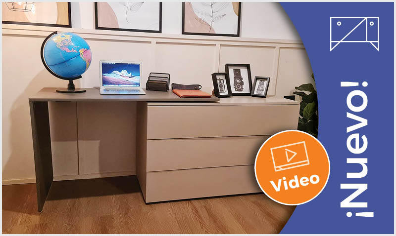 Cajonera más Escritorio abatible