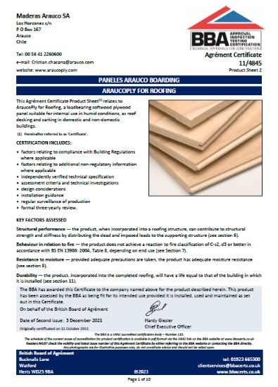 BBA Araucoply Roofing
